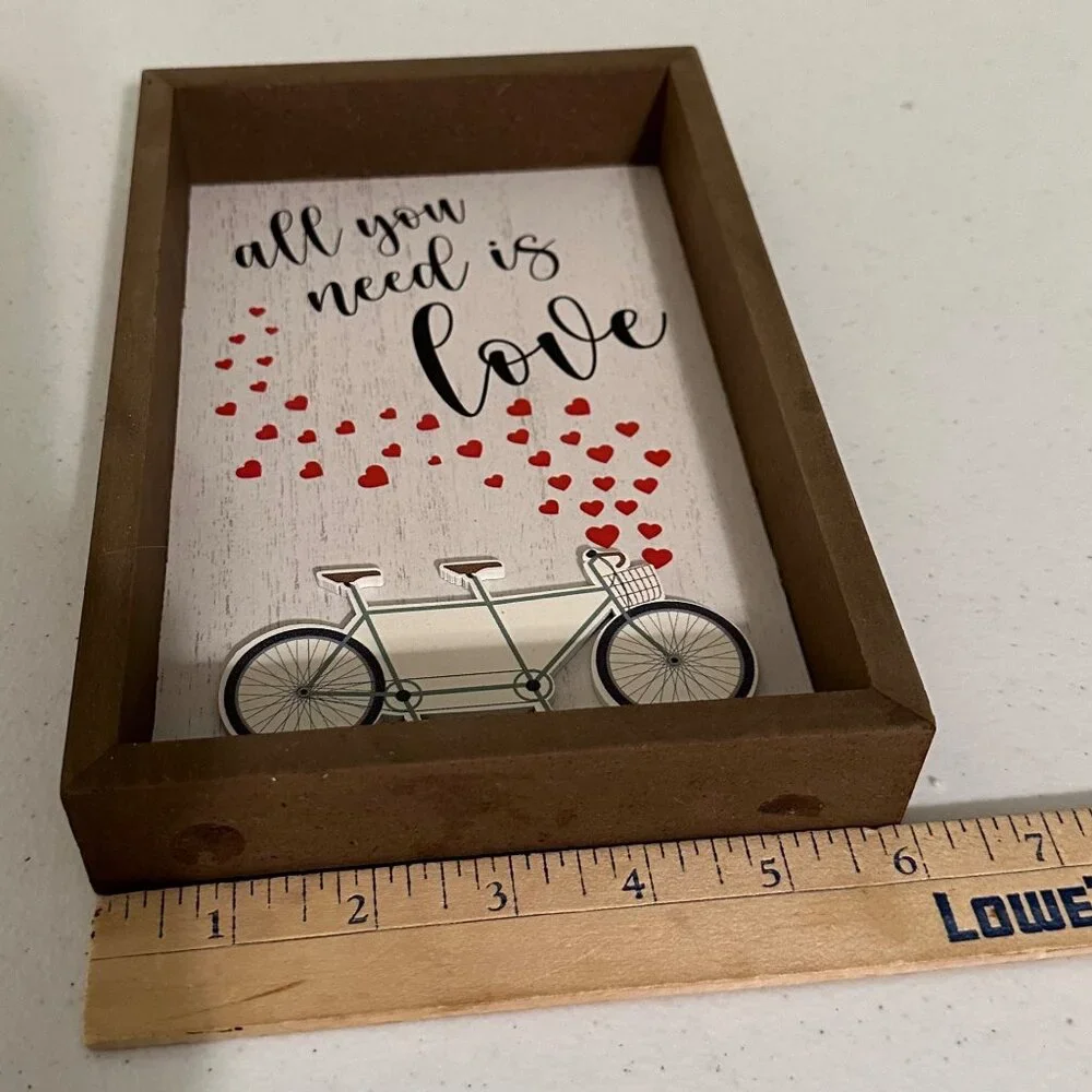 Reversible Valentines Day Decoration ALL YOU NEED IS LOVE-HAPPINESS IS HOMEMADE